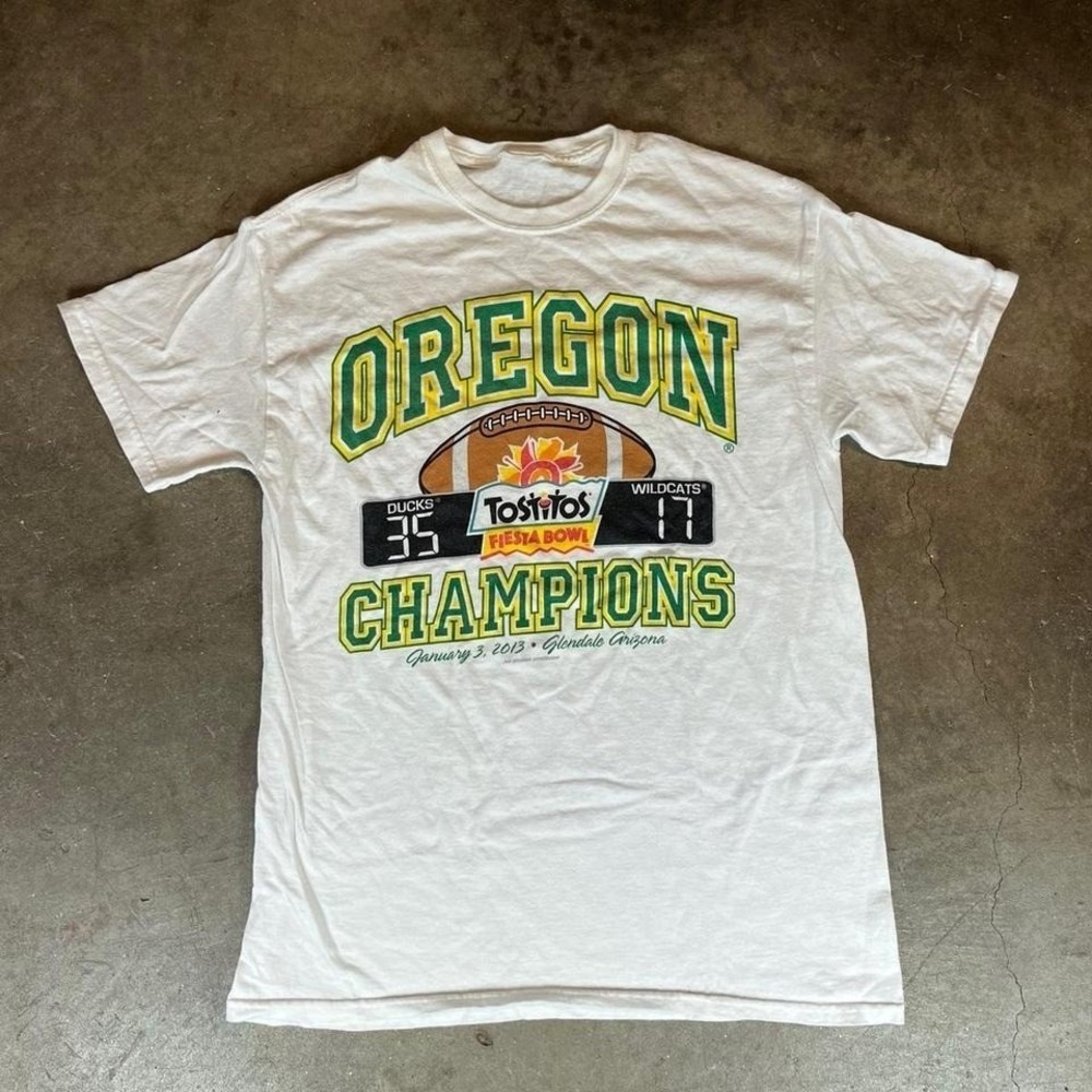 Oregon Ducks championships white cotton tee Men's size small